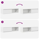 vidaXL Meuble TV blanc 100x31x25 5 cm bois d'ingénierie