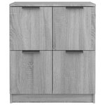 vidaXL Buffets 2 Pièces Sonoma gris 60x30x70 cm Bois d'ingénierie