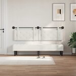 vidaXL Tête de lit suspendue Avec lumière LED Blanc Simili cuir