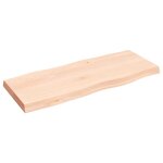 vidaXL Dessus de table bois massif non traité bordure assortie