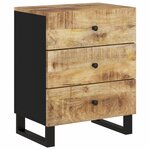 vidaXL Table de chevet 50x33x62 cm Bois de manguier et d'ingénierie