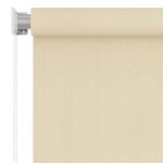 vidaXL Store roulant d'extérieur Crème 60x230 cm PEHD