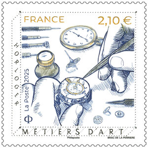 Timbre - Métiers d'art - Horloger - Lettre Internationale