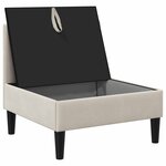 vidaXL Canapé central avec rangement Avoine Velours