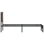 vidaXL Cadre de lit en métal sans matelas chêne marron 100x200 cm
