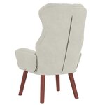 vidaXL fauteuil Crème 69 x 74 x 93 cm Velours