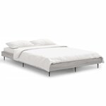 vidaXL Cadre de lit sans matelas sonoma gris 120x190 cm