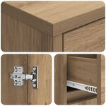 vidaXL Armoire de salle de bain Chêne artisanal 35 x 36 5 x 85 cm