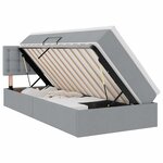 vidaXL Lit avec rangement et matelas Gris clair 100 x 200 cm Velours