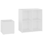 vidaXL Armoire à chaussures d'entrée blanc bois d'ingénierie