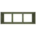 vidaXL Jardinière vert olive 120x40x80 cm acier laminé à froid
