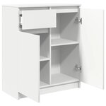 vidaXL Buffet avec tiroir blanc 71x35x84 cm bois d'ingénierie
