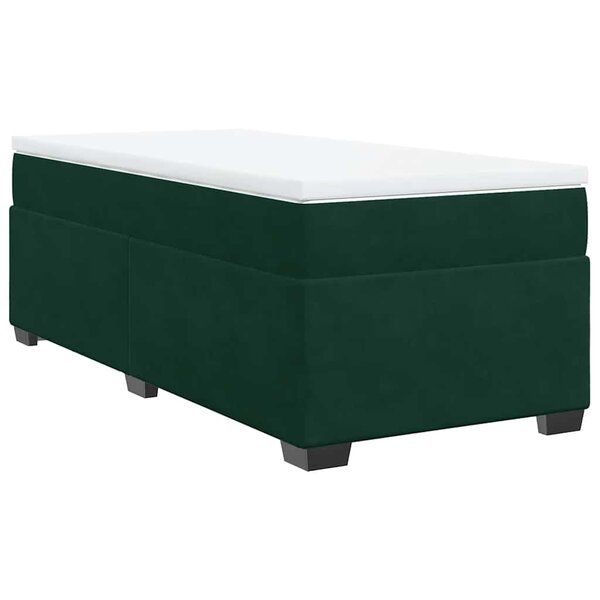 vidaXL Sommier à lattes de lit avec matelas Vert foncé 100x200 cm