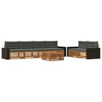 vidaXL Ensemble de canapés d'extérieur 7 pc Naturel et Anthracite