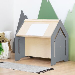 Bureau enfant table d'activités CREATIVE bois et gris