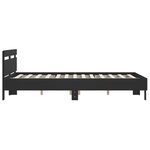 vidaXL Cadre de lit sans matelas noir 150x200 cm
