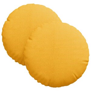 vidaXL Coussins de siège 2 Pièces Jaune clair Ø 30 cm