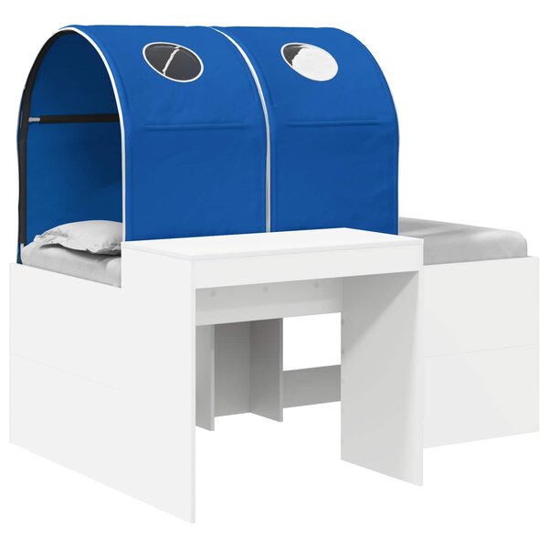 vidaXL Lit avec Tunnel 4 Pièces Chêne Artisanal et Bleu Bois d'ingénierie