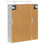 vidaXL Armoire Miroir de Salle de Bain Gris béton 60 x 14.5 x 70 cm