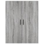 vidaXL Buffet haut Sonoma gris 69 5x34x180 cm Bois d'ingénierie