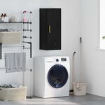 vidaXL Meuble mural Chêne noir 34 5 x 34 x 90 cm Bois d'ingénierie