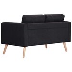 Vidaxl ensemble de canapé 2 pièces tissu noir