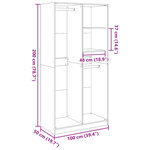 vidaXL Garde-robe Chêne sonoma 100x50x200 cm Aggloméré