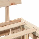 vidaXL Cadre de lit Marron 75 x 190 cm Bois massif en pin