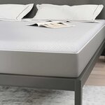 vidaXL Surmatelas Blanc 200 x 200 cm Tissu Jacquard