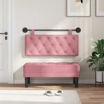 vidaXL Tête de lit suspendue Avec lumière LED Rose Velours