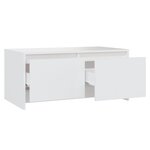 vidaXL Table basse blanc 90x50x41 5 cm bois d'ingénierie