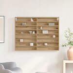 Cabinet Vitrine vidaXL en Chêne Artisan 100x8 5x75 cm en Bois Aggloméré