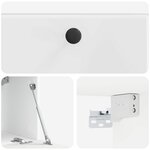 vidaXL Meuble TV mural 59 5 x 31 x 30 cm Blanc brillant