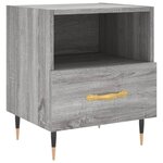 vidaXL Tables de chevet 2 Pièces sonoma gris 40x35x47 5 cm
