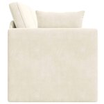 vidaXL Canapé-lit Crème 213 x 76 x 77 cm Velours