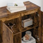 vidaXL Meuble d'appoint Chêne Fumé 79 x 36 x 75 cm Bois d'ingénierie