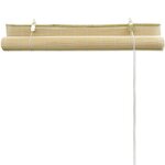vidaXL Store à rouleau Bambou naturel 80x160 cm