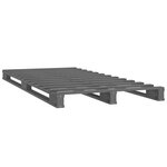 vidaXL Lit de palette gris 100x200 cm bois de pin massif