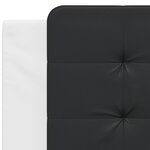 vidaXL Coussin de tête de lit noir et blanc 100 cm similicuir