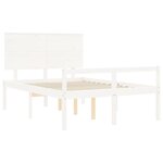vidaXL Lit pour personne âgée sans matelas blanc 140x200cm bois massif