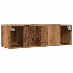 vidaXL Meubles TV muraux 2 Pièces vieux bois 100x30x30 cm