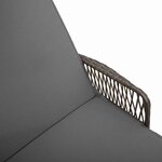 vidaXL Chaise longue avec coussin 2 Pièces Gris 35 x 35 x 32cm polyrotin
