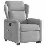 vidaXL Fauteuil inclinable électrique gris nuage tissu
