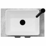 vidaXL Meuble de salle de bain avec évier Gris béton 54 x 35 x 83 cm