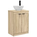 vidaXL Meuble de salle de bain avec évier Chêne Sonoma 54 x 35 x 83 cm