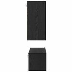 vidaXL Ensemble meuble TV 6 Pièces Chêne Noir 60 x 30 x 30 cm
