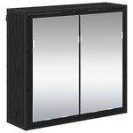 vidaXL Ensemble de mobilier de salle de bain 3 Pièces Chêne noir