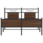 vidaXL Cadre de lit sans matelas chêne marron 137x190 cm