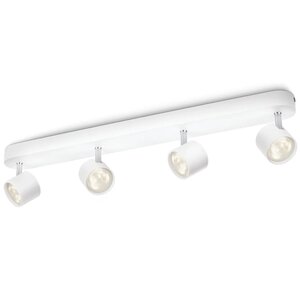 Philips myliving projecteur à led star 4x4 5 w blanc