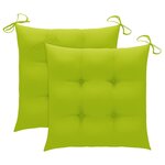 vidaXL Chaises à manger de jardin avec coussins lot de 2 Acacia massif